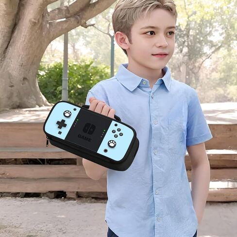 Large Pencil Case for Boys - Gamer Boys Pencil Pouch With Handle - Big Capacity Pen Box Pen Bag With Zipper Compartments, School Supplies Stationary Organizer for Kids Teens Adults in Saudi Arabia