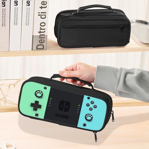 Large Pencil Case for Boys - Gamer Boys Pencil Pouch With Handle - Big Capacity Pen Box Pen Bag With Zipper Compartments, School Supplies Stationary Organizer for Kids Teens Adults in Saudi Arabia