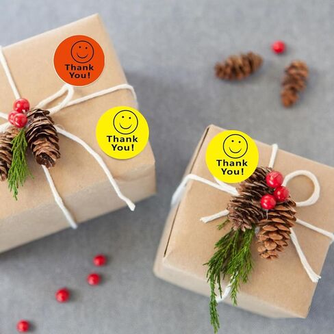 1000pcs 1in شكرًا لك ملصقات للأعمال التجارية الصغيرة ، Smile Face Thank You Label ، شكرًا لك على زخرفة ملصق ختم طلبك ، شكرًا لك على ملصقات الشراء الخاصة بك in Kuwait