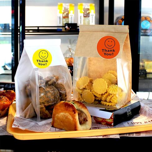 1000pcs 1in شكرًا لك ملصقات للأعمال التجارية الصغيرة ، Smile Face Thank You Label ، شكرًا لك على زخرفة ملصق ختم طلبك ، شكرًا لك على ملصقات الشراء الخاصة بك in Kuwait