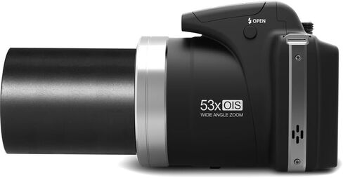 MINOLTA MN53Z 16 MP / 1080P FHD Bridge Digital Camera w/53x Optical Zoom (Purple) Bundle with 32GB Memory Card + Camara Bag + Cleaning Kit + Vlogging Tripod + Accessories in Kuwait