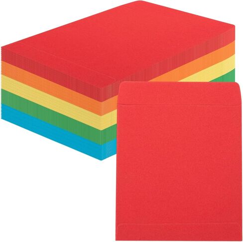 50 Pieces Library Card Pockets 5 Colors Library Card Envelopes with 60 PCS Removable Adhesive Dots for School Office Public Library Books (Rainbow) in Saudi Arabia