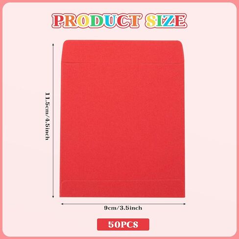 50 Pieces Library Card Pockets 5 Colors Library Card Envelopes with 60 PCS Removable Adhesive Dots for School Office Public Library Books (Rainbow) in Saudi Arabia