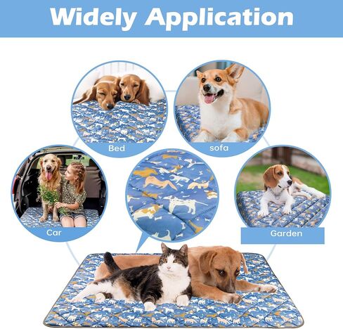 Dog Cooling Mat, Cat Self Cool Ice Pads,Lightweight Pet Pad Blanket Bed Cover,Puppies Summer Cool Tech Fabric,Washable Dog Sleeping Mat for Home & Outdoor,Keep Cooling for Pets in Kuwait