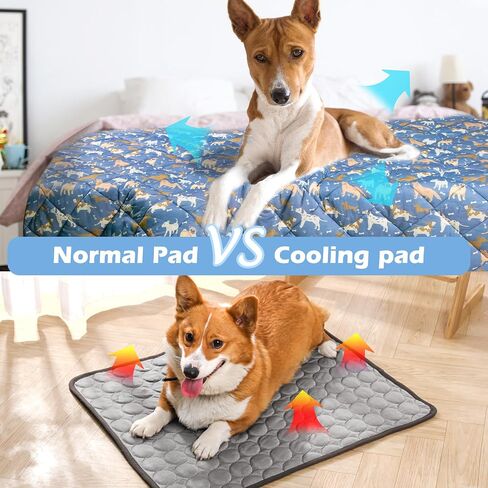 Dog Cooling Mat, Cat Self Cool Ice Pads,Lightweight Pet Pad Blanket Bed Cover,Puppies Summer Cool Tech Fabric,Washable Dog Sleeping Mat for Home & Outdoor,Keep Cooling for Pets in Kuwait