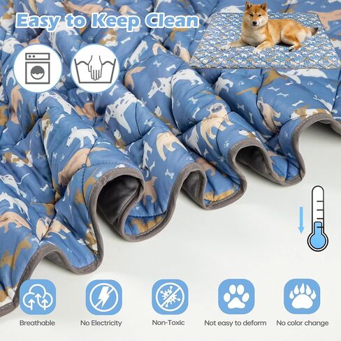 Dog Cooling Mat, Cat Self Cool Ice Pads,Lightweight Pet Pad Blanket Bed Cover,Puppies Summer Cool Tech Fabric,Washable Dog Sleeping Mat for Home & Outdoor,Keep Cooling for Pets in Kuwait