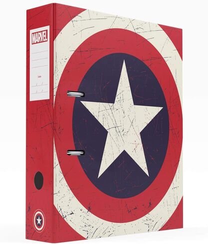 Grupo Erik Lever Arch File - Marvel Captain America | منظم الملفات 11 × 12.6 بوصة - 28 × 32 سم المجلدات للأعمال الورقية A4 ، رنين Binder A4 | هدايا Marvel ، Marvel Stationery in Saudi Arabia