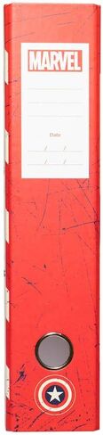 Grupo Erik Lever Arch File - Marvel Captain America | منظم الملفات 11 × 12.6 بوصة - 28 × 32 سم المجلدات للأعمال الورقية A4 ، رنين Binder A4 | هدايا Marvel ، Marvel Stationery in Saudi Arabia
