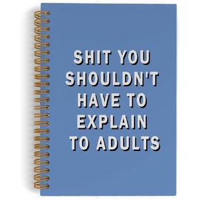 Funny Purple Office Spiral Notebook, Funny Purple Office Supplies Gifts for Coworkers, Stuff I Absolutely Need to Remember but Will Probably Forget Journal Notebook, Snarky Humor Notebooks for Work, 5.5x8.3In