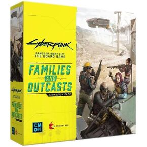 Cyberpunk 2077 Families and Outcasts Board Game Expansion - Introducing The Badlands and New Gang! Immersive Sci-Fi Strategy Game, Ages 14+, 1-5 Players, 90-120 Min Playtime, Made by CMON
