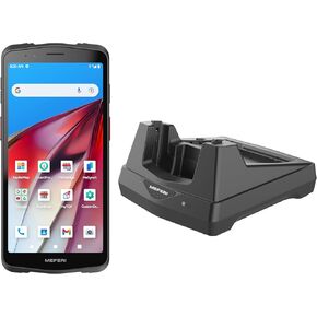 MEFERI ME61 Android Barcode Scanner with Charging Cradle, Compatible with Honeywell HS7 Scan Engine, PDA Handheld Mobile Computer, 1D 2D QR, Wi-Fi 4G BT GPS NFC, 6" Full-Screen, PDA for WMS