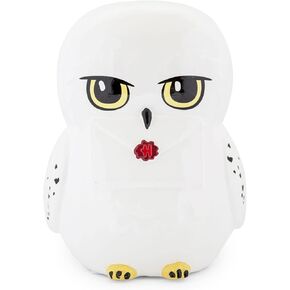 Harry Potter Chibi Hedwig 8-Inch Figural Coin Bank Storage | Ceramic with Hand-Painted Details | Coin Jar Storage Box Organizer, Money Holder Case Display | Wizarding World Hogwarts Gifts