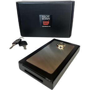 Slot Buddy Casino Gambling Lock Box With Key. Stop Losing Money. Small Metal Bank Holds Up To 20 Bills. Fits In Pocket Or Purse.