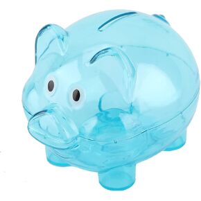 Piggy Bank, Unbreakable Resin Money Bank Cute Pig Money Saving Box Transparent Money Banks Saving Pot Cash Container Box Pink