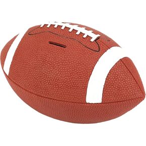 Football Piggy Bank for Boys, Unbreakable Resin Coin Bank, Decorative Sports Money Box, Football Shape Money Storage Container for Saving Money, Super Bowl Gift for Football Lover (Large)