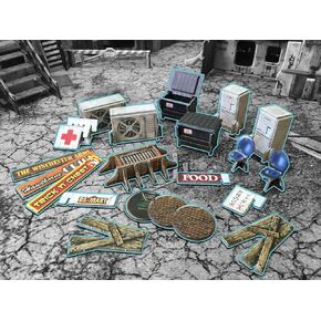 Battle Systems Urban Apocalypse Terrain Street Accessories I - 28-35mm RPG/Wargames 40k Crisis Protocol Modern Zombies Card Scenery