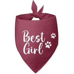 Best Girl Dog Bandanas Wedding Dog Bandana Pet Puppy Bandanas Girl Red Dog Bandana Engagement Gift Funny Dog Bandana Wedding Photo Prop Pet Scarf Accessories for Pet Dog Lovers Gifts