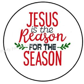 Jesus is The Reason for The Season Envelope Seals Labels 1.5" Stickers (30)