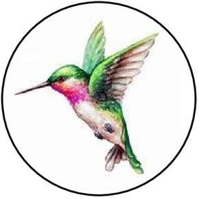 30 pcs Hummingbird Favor Labels Round​​​​​ Stickers Envelope Seals Labels Round Tags, Stamps Sticker for Gift Cards, Envelopes, Boxes for Holiday, Birthday, Christmas