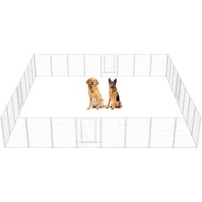 FXW Rollick Dog Playpen for Anywhere, Yard, RV Camping, White│Patented, 24 inch 8 Panels