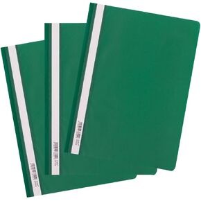 Flat File Polypropylene A4 Without Perforation Green Pack of 25