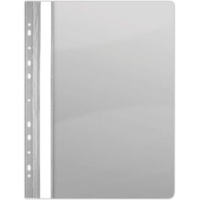 1704001PL-18 Plastic File Folder Perforated A4 Night Blue Plastic Durable PVC Hard Crystal Clear Cover Sheet Clamp Folder for Office and School Euro Perforation Pack of 10
