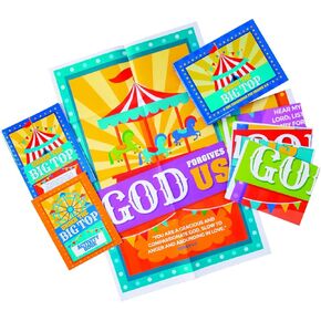 Fun Express Carnival VBS KIT - Educational - VBS Vacation Bible School Supplies/Decor - 8 Pieces