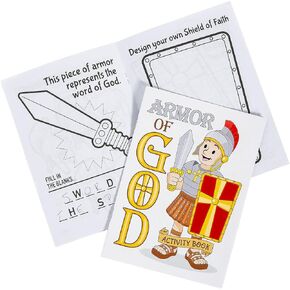 Fun Express Armor of God Activity Books - VBS Vacation Bible School Supplies/Decor - 24 Pieces