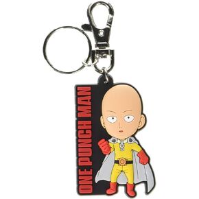 Great Eastern Animation One Punch Man Sd Saitama Standing PVC Keychain, 2", Multicolor