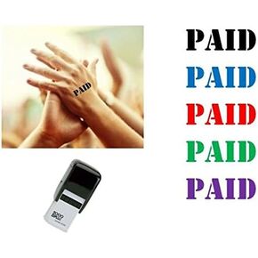 Paid Hand Stamp - Suitable for Festivals, Parties, Clubs, Special Events, Bars etc. (Red)