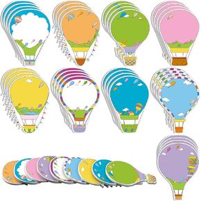 Thenshop 36 Pads Hot Air Balloon Sticky Notes Bulk Hot Air Balloons Cutouts Self Stick Pads Removable Easy to Post for Teacher Student Back to School Party Favors Supplies 2.9 x 3.9inch, 1080 sheets