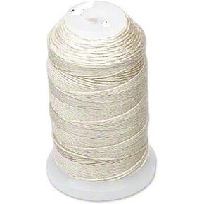 Simply Silk Beading Thread Cord Size E Ecru 0.0128 Inch 0.325mm Spool 200 Yards for Stringing Weaving Knotting