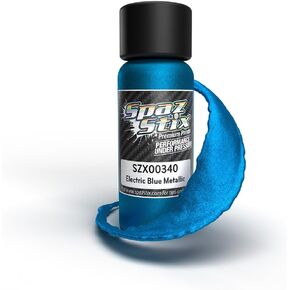 Spaz Stix Electric Blue Metallic Airbrush Ready Paint, 2oz Bottle SZX00340