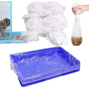 Disposable Plastic Liners for Rabbit, Hamster, Chinchilla Cage, 50 Pack (24x17)