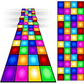 Neon Light up Dance Floor Neon Party Decorations Blacklight Rug Glow in The Dark UV Reactive Fluorescent for Carnival Birthday Wedding Glow Party Favors(32 x 4.5 ft)