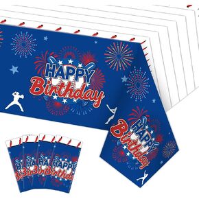 BQN 4 Pcs Baseball Tablecloths Baseball Party Decorations