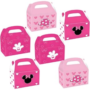 OULUN 12Pcs Pink Mouse Gift Box,For Mouse,3 Styles of Cute Mouse Theme Party Favor Candy Boxes,for Cartoons Theme Birthday Gift Giving Party Favors Decorations Supplies