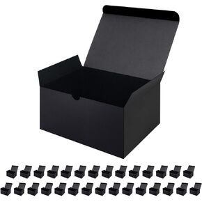 10 Gift Boxes 9.5x6.5x4 Inches, Matte Black Gift Boxes Bulks for Mother's Day, Father's Day, Party, Birthday, Groomsman Proposal Boxes for Light Gifts