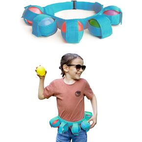 Kids Adjustable Water Balloons Belt for Quick-Fill Reusable Water Balloons, Outdoor Summer Games Anti-Burst Design 6 Colors Ages 4-12(Pink,Large)