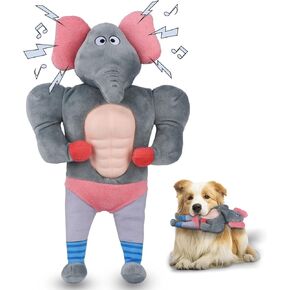 Squeaky Dog Toys, Plush Stuffed Large Dog Toy with Crinkle Paper, Teeth Cleaning Toys for Samll to Large Dogs