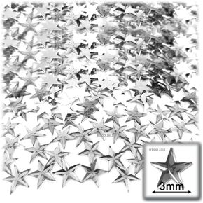 1440pc Loose Flatback Acrylic Rhinestones Star 3mm - 10ss Flatback Crystal Clear