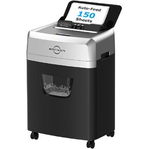 BONSEN Shredder for Office, 120-Sheet Auto Feed Paper Shredder, Micro Cut Paper Shredders for Home Office Use, 30 Minutes/High Security Level P-4/6 Gallon Bin (S3110)