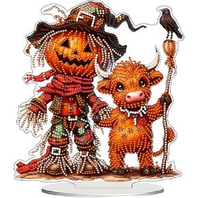 JJfox DIY 5D Tabletop Diamond Art Painting Kit ， زخرفة مكتب سطح المكتب مزدوجة الجوانب الخاصة بزخرفة مكتب الراينستون ذات الشكل الخاص. in Kuwait