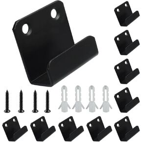 Litoexpe 10 Pcs Tile Display Wall Hanger Inner Width 25mm, Stainless Steel Wall Mount Brackets Hook Heavy Duty Wall Mounted Flat J Clamp for Mirrors Picture Frame Ceramic Wall Display (White)
