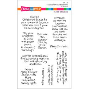 Spellbinders Season of Wonder Sentiments Clear Stamp Set