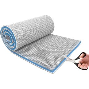 8-Layer Aquarium Filter Media Pad (48"x12"x0.8") - Premium Sponge Filter for Fish Tank, Pond & Aquarium, Cuttable & Washable Filter Floss for Crystal Clear Water