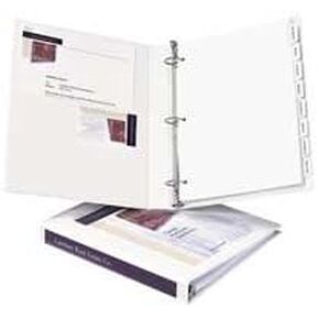 Avery Durable Slant Ring Reference View Binder - 1.50" Binder Capacity - Letter - 8.50" Width x 11" Length Sheet Size - 350 Sheet Capacity - 3 x D-Ring Fastener - 2 Pockets - Vinyl - White - 1 Each