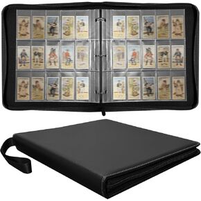 Tobacco Card Binder, 15 Pocket Tobacco Card Holder Holds 600 Tobacco Cards, 3-Ring Tobacco Card Album with 40 Tobacco Card Sleeves