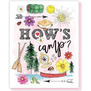 Letter from Home for Sleepaway Camp, Cute Greeting Card for Kids, Encouraging Mail for Kids, Thinking of You & Miss You Note, Perfect for Girls Summer Camp Care Packages, Notes from Mom