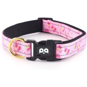 QQPETS Reflective Dog Collar with Soft Neoprene Padded Breathable Nylon Pet Collar Adjustable for Small Medium Large Dogs in Kuwait